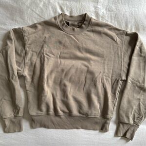 Skims women’s taupe the pullover classic crew neck sweater xs